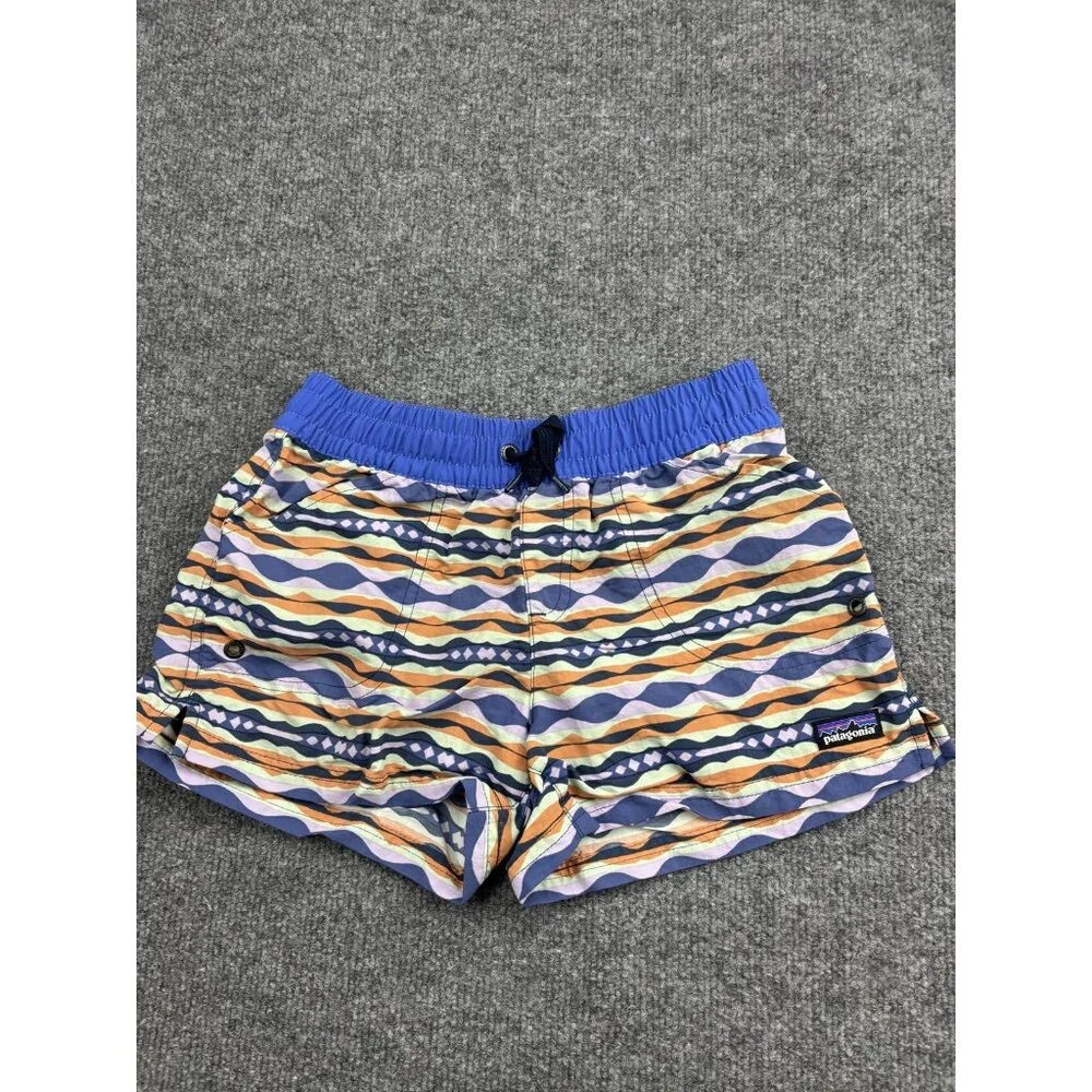 Patagonia Shorts Youth Large Multi Color Baggies Netplus Swim‎ Recycled Nylon